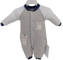 Macacão Longo Plush Bebê Menino Inverno LeBhua Paraiso 13351