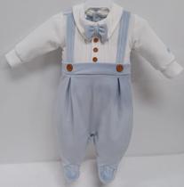 Macacão Longo Plush Bebê Menino Inverno Luxo Lessa Kids 9251 Macacão Longo Plush Bebê Menino Inverno Luxo Lessa Kids 9251