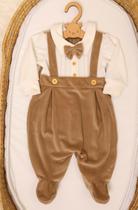 Macacão Longo Plush Bebê Menino Inverno Luxo Lessa Kids 9251