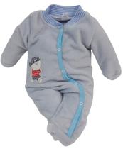 Macacão Longo Plush Inverno Bebê Menino Capuz Bordado 2270 Macacão Longo Plush Inverno Bebê Menino Capuz Bordado 2270