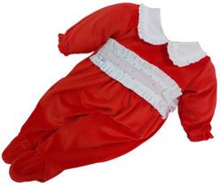 Macacão Longo Plush Luxo Bebê Menina Inverno Lessa Kids 7972