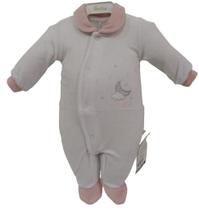 Macacão Longo Plush Luxo Bebê Menina Letut Paraiso Ref 12744