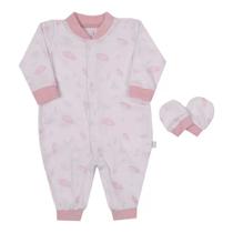 Macacão Longo Soft Luxo Bebê Menina Letut Paraiso Ref 12743