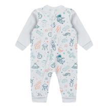 Macacão Longo Suedine Estampado Bebê com Zíper 100% Algodão Macacão Longo Suedine Estampado Bebê com Zíper 100% Algodão