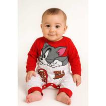 Macacão Longo - Tom e Jerry Bebê 0 a 4 Meses Conforto e Fofura