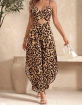 Macacão Longo Viscose Feminino Soltinho Pantacourt Pantalona Alcinha Social