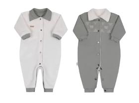 Macacão Luxo Dupla Face Bebê Menino Paraiso Inverno Rf 14510