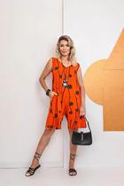 Macacão Macaquinho Pantacourt Feminino Regata Soltinho Estampado Bolso Max 38 A 48 Moda Feminina Lançamento Verão 2025