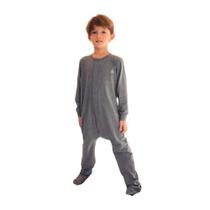 Macacão Magnético Mescla, girafa de courinho decorativa no peito - 24 meses (2 a 3 anos)