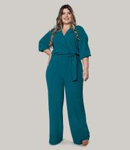 Macacão manga 3/4 plus size medi plus 5173