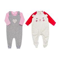 Macacão manga comprida infantil bebê menina 12 a 18 meses