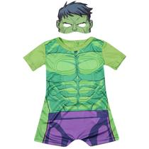Macacão Manga Curta Hulk Infantil Verde