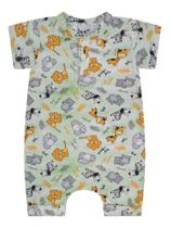 Macacão Manga Curta Peitilho Bichinhos Na Floresta Beby Roupa De Bebe Macacão Manga Curta Peitilho Bichinhos Na Floresta Beby Roupa De Bebe