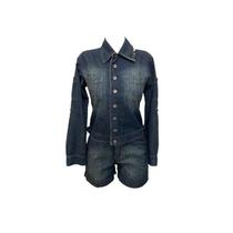 Macacao Manga Longa Jeans Dona Florinda Macacao Manga Longa Jeans Dona Florinda