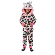 Macacão Manga Longa Soft Menina Vaca Chocolate - Puket