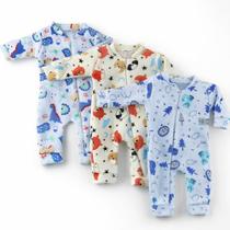 Macacão Manga Longa Soft Quentinho Estampado com Zíper Bebê Menina Menino Macacão Manga Longa Soft Quentinho Estampado com Zíper Bebê Menina Menino