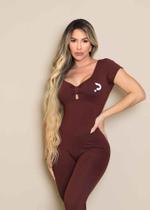 Macacão Marrom Paquitinha com Zero Transparência