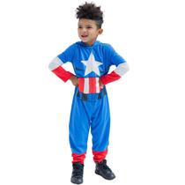 Macacão Marvel Avengers Capitão América Baby Boys 12M Macacão Marvel Avengers Capitão América Baby Boys 12M