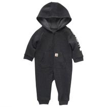 Macacão masculino Carhartt de manga comprida com zíper frontal com capuz de 6 meses