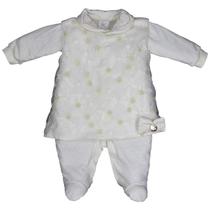 Macacão Meia Malha Bordado + Vestido Meia Malha - Renda e Laço
