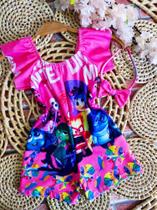 Macacão Menina Infantil Temático Divertidamente + Tiara
