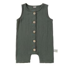 Macacão MICHLEY Baby Summer de algodão macio de 0 a 3 meses verde