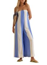 Macacão MISSACTIVER Summer Wide Leg Listrado Feminino Azul-XS Macacão MISSACTIVER Summer Wide Leg Listrado Feminino Azul-XS