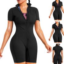 Macacão Modelador Sauna Comprime Abdômen Reduz Medidas Efeito Levanta Bumbum Queima Gordura Body Macacão Modelador Sauna Comprime Abdômen Reduz Medidas Efeito Levanta Bumbum Queima Gordura Body