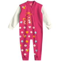 Macacão Moletom Bb. Fem - Tam: G - Amour/Off White Kamylus Macacão Moletom Bb. Fem - Tam: G - Amour/Off White Kamylus