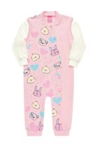 Macacão Moletom Bebê Menina Animais Macacão Moletom Bebê Menina Animais