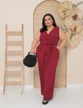 Macacão NK Helena tecido Duna plus size super lindo elegante