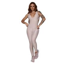 Macacao Nocaute Empina Bumbum Glossy Blush Moving Fitness