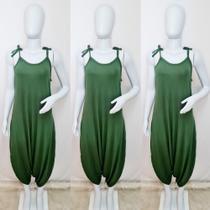 Macacão Nozinho Saruel Com Bolso Moda Femenina