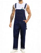 Macacão Odefou Work Bibs para homens, azul escuro, tamanho S Macacão Odefou Work Bibs para homens, azul escuro, tamanho S