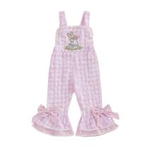 Macacão Outfit Rourufy Toddler Girl Easter Bunny, 6-12M Macacão Outfit Rourufy Toddler Girl Easter Bunny, 6-12M