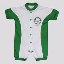 Macacão Palmeiras Curto Colorido Infantil Branco e Verde Macacão Palmeiras Curto Colorido Infantil Branco e Verde