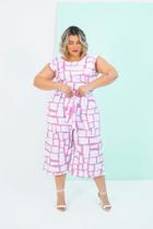 Macacão panta curta c cinto