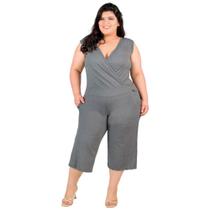 Macacão Pantacourt Canelado Catwalk Feminino