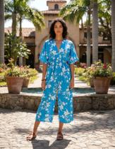 Macacão pantacourt feminino estampado crepe