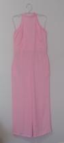 Macacão Pantalona em Crepe Bubble Rosa Tam M