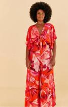 Macacão Pantalona Estampado Tropicarte FARM Macacão Pantalona Estampado Tropicarte FARM