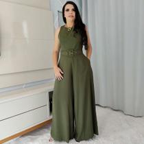 Macacão Pantalona Feminino Longo Festa Social Plus Size - Maby Fashion