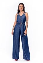 Macacão Pantalona Sem Elastano Com Detalhe de Argola Macacão Pantalona Sem Elastano Com Detalhe de Argola