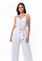 Macacão Pantalona Sem Elastano Com Detalhe de Argola Macacão Pantalona Sem Elastano Com Detalhe de Argola