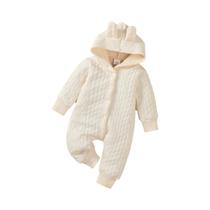 Macacão Para Bebê 0-18 Meses Meninos Meninas Com Capuz Manga Longa Body Com Orelhas Fofas Roupas De