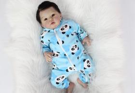 Macacão Para bebê Com Zíper Urso Azul - Magna Baby