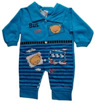 Macacão para Bebê comprido Vira Pe - Menino
