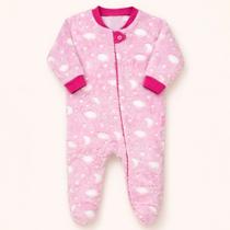 Macacão para Bebê Fleece Brilha no Escuro Antiderrapante Tamanho:3-6mCor:PinkLua