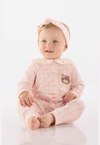 Macacão para Bebê Menina em Suedine Comfy Up Baby