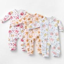 Macacão Para Bebê Menina Menino em Soft Macio dia a dia Confortável